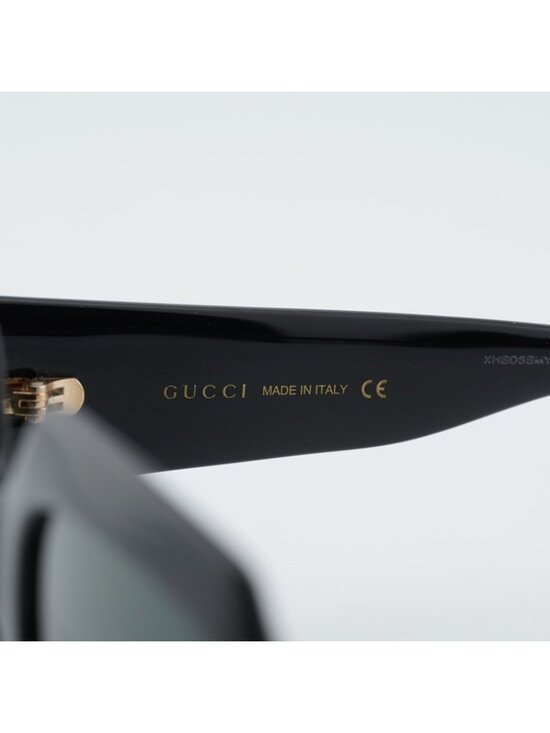 Gucci GG0053S 001 Sunglasses Black Square Frame, Grey Gradient Lenses main image 6